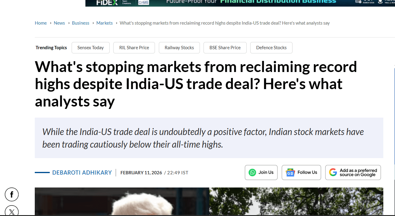 What's stopping markets from reclaiming record highs despite India-US trade deal?